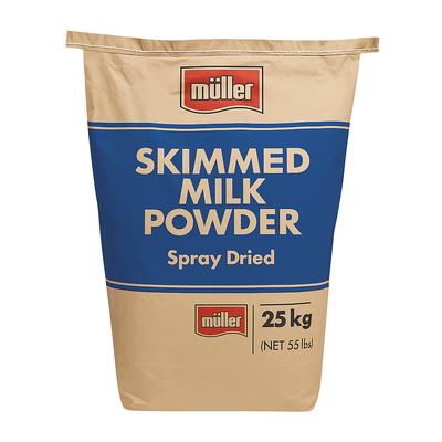 Muller Powder - Instant Skimmed Milk Powder - Spray Dried Milk - 25 KG - Skimmed Milk