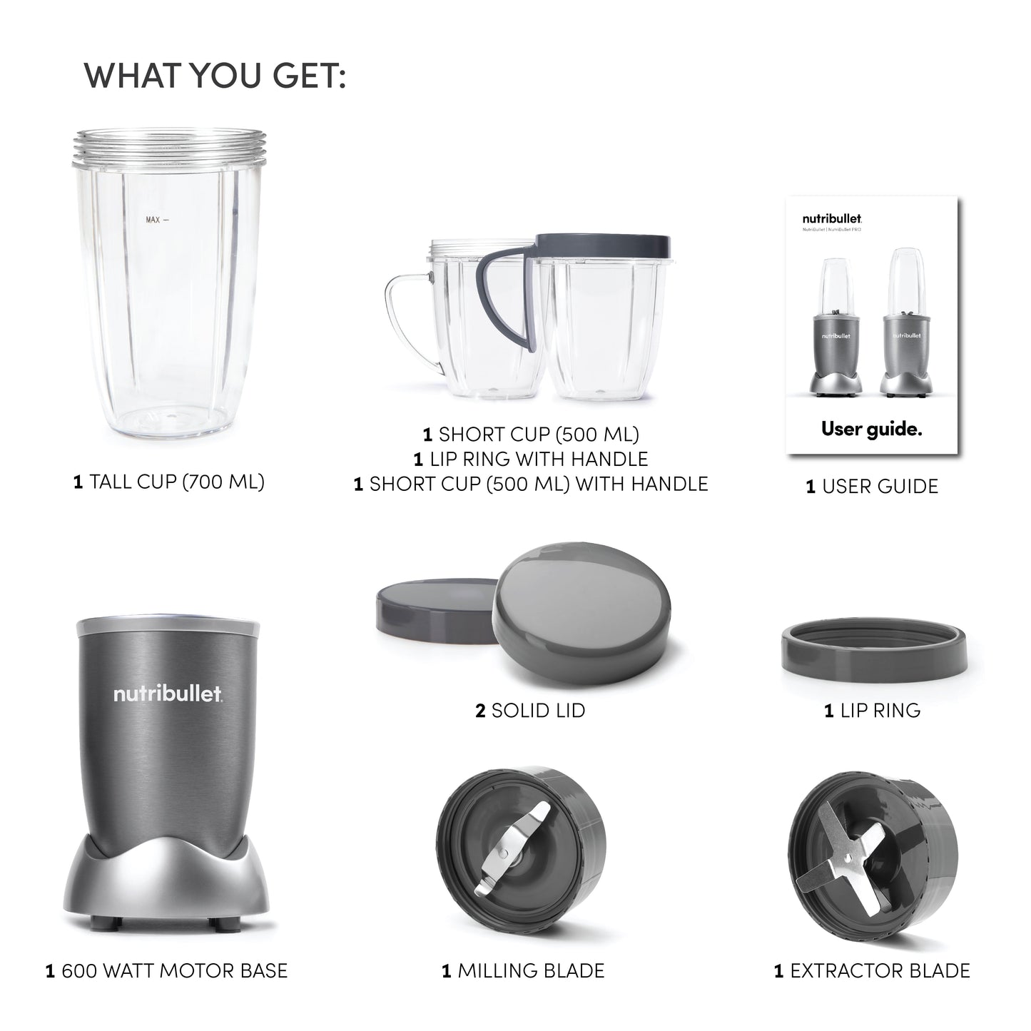 NUTRIBULLET 600 12PC GREY