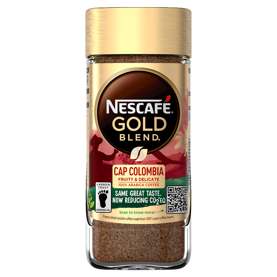 NESCAFÉ - GOLD BLEND Coffee - Cap Columbia - Fruity & Delicate - Instant - Glass Bottles - 100 gm
