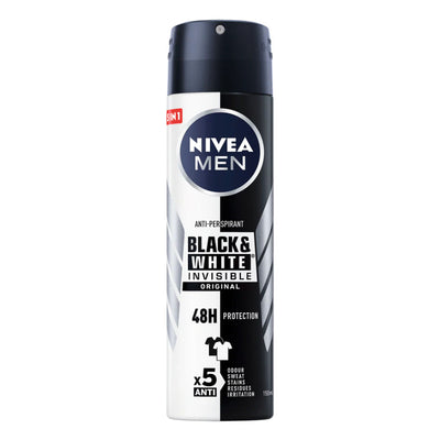 NIVEA MEN - BLACK & WHITE - INVISIBLE - ORIGINAL - DEODORANT SPRAY - 150ml