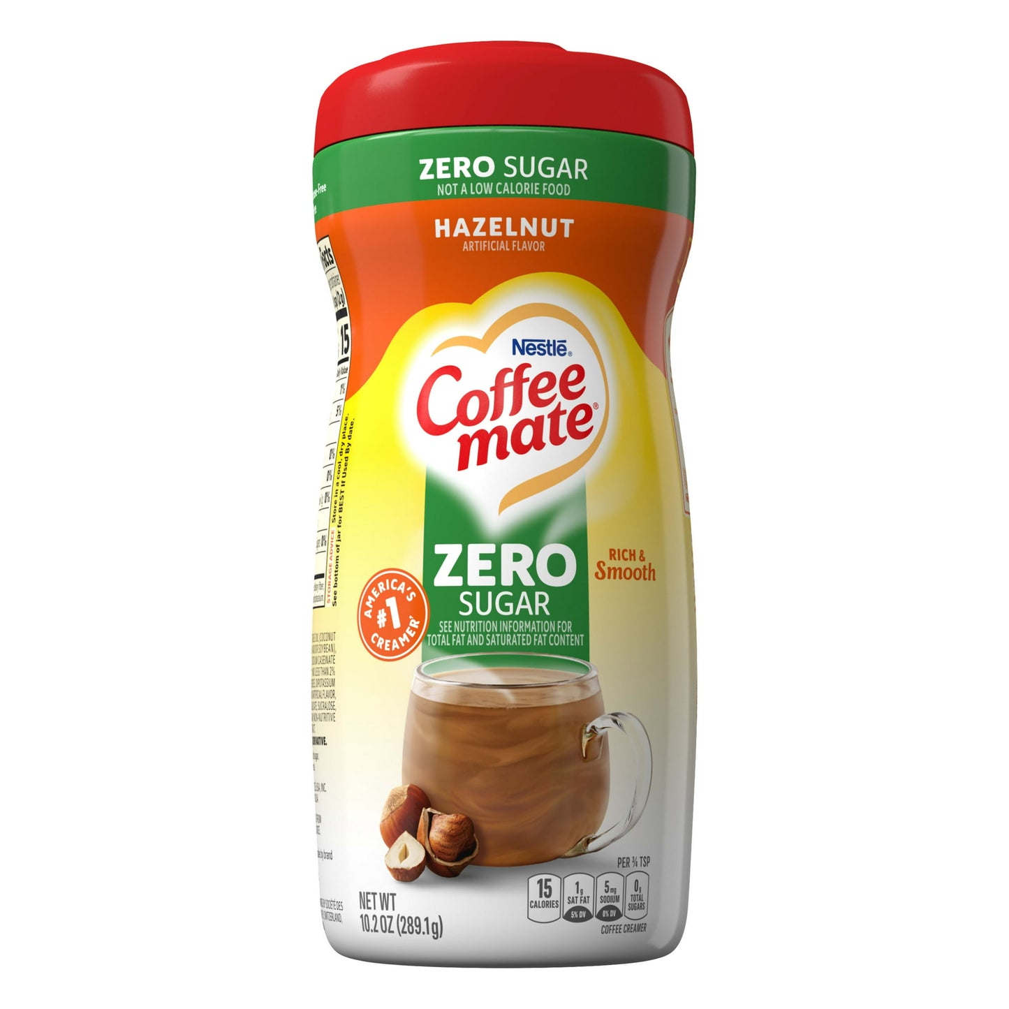 Nestle - Coffee Mate - Powder Coffee Creamer - Zero Sugar - Sugar Free - Hazelnut - 10.2 oz (289g)
