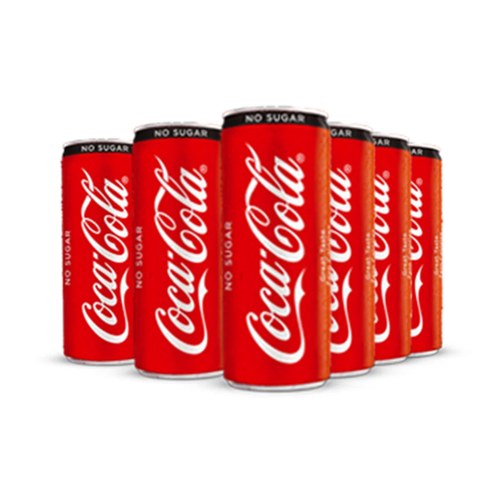 Coca Cola - Can - Zero - Sugar Free - 250ML (Pack of 12)