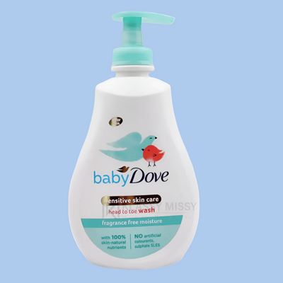 BABY DOVE - Sensitive Skin Care - Head to Toe Wash - Fragrance Free Moisture - 400ml