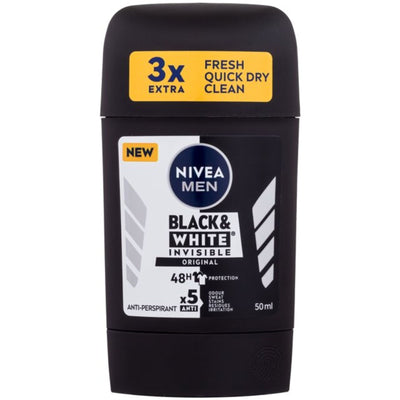 Nivea - Anti-Perspirant Stick - Deo Stick - Black & White - Invisible - Original -  50 ml / 1.7 oz
 | Jodiabaazar.com