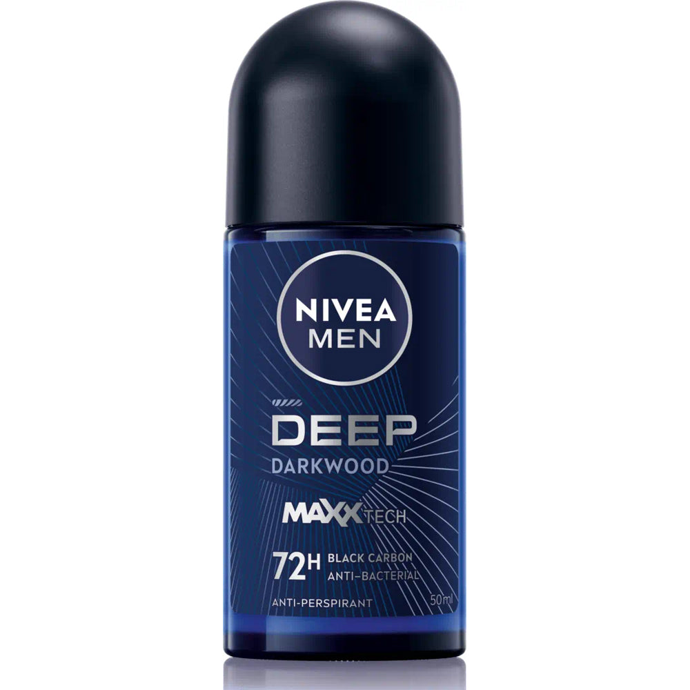 Nivea - Deep - Dark Wood - 48H - For Men - Deodorant Roll-On - 50 ML(1.7 fl)
