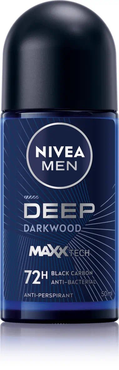 Nivea - Deep - Dark Wood - 48H - For Men - Deodorant Roll-On - 50 ML(1.7 fl)