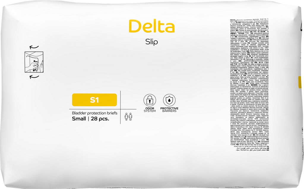 DELTA- SLIP ( Previously Form Premium) - Adult Diaper - Small - 60 cm (24") - 85 cm (34") - 28 pieces