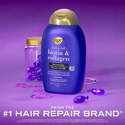 OGX - Shampoo - Biotin & Collagen- 13 Oz (384ml)