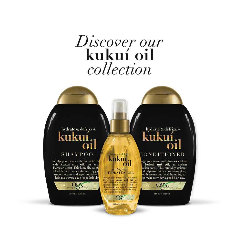 OGX - Shampoo - Hydrate & Defrizz Kukui Oil - 13 Oz (384ml)