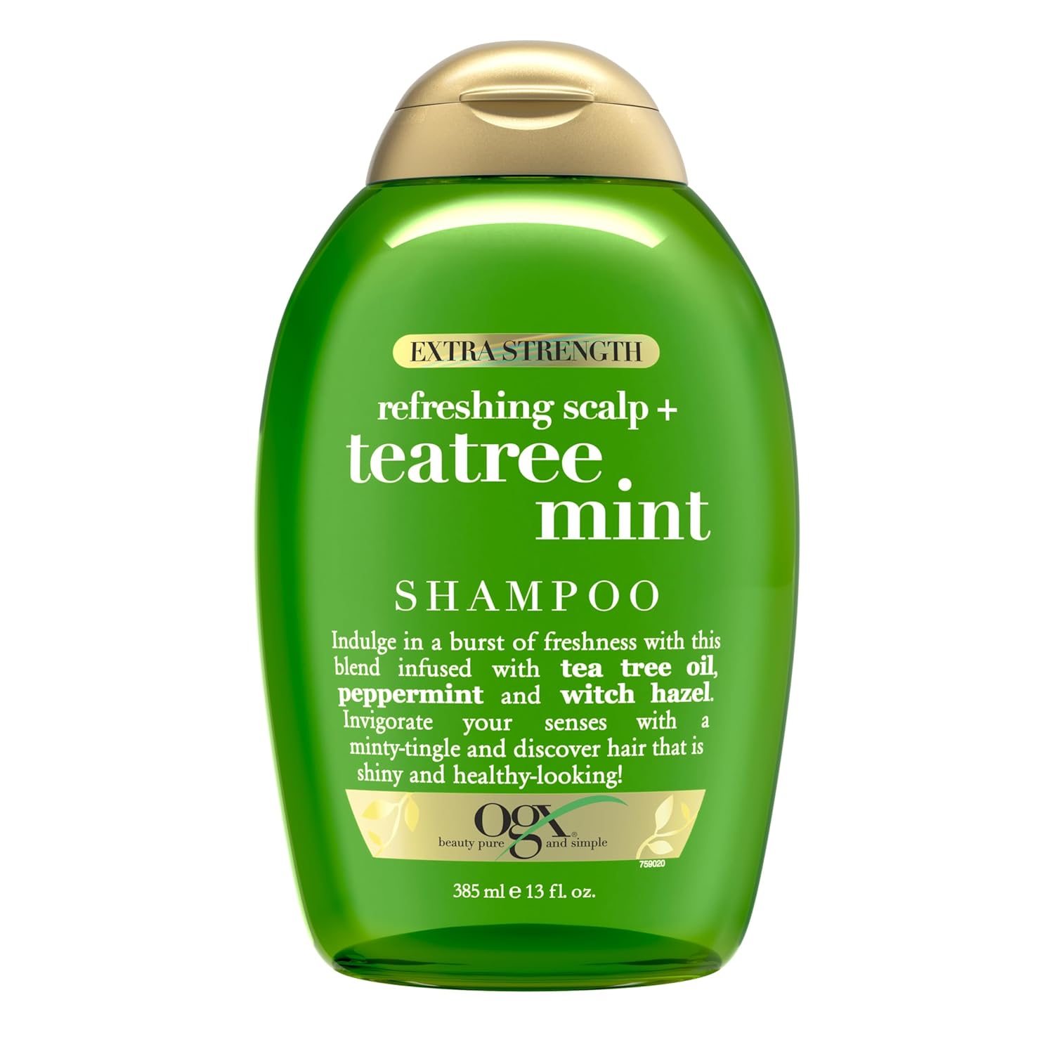 OGX (Organix) - Shampoo - Extra Strength Teatree Mint + Refreshing Scalp - 13 Fl Oz (385ml)