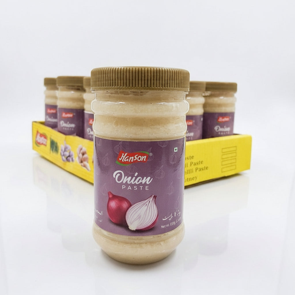 Hanson - ONION PASTE - Pet Jar 12 Pack - 3.96kg - each Jar 330gm