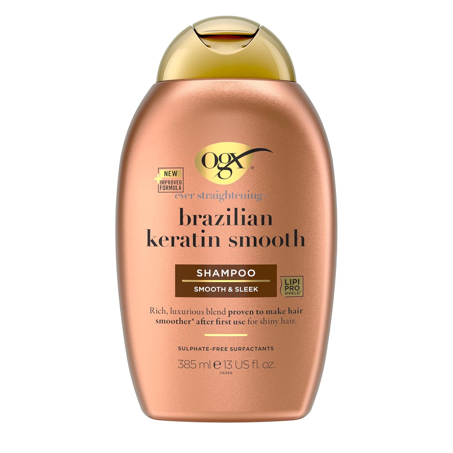 Organix - Shampoo - Brazilian Keratin With Coconut & Avocado Oil - Ever Straightening - Smooth 385ML