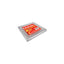 Orinex - Silver Plastic Square Plate - Disposables - Metallic Finish Plate - 6-Pack (7 Inches) - Contemporary Lunch Plate