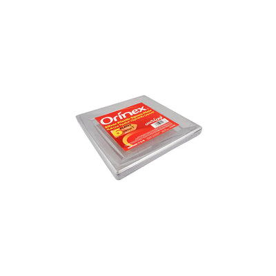 Orinex - Silver Plastic Square Plate - Disposables - Metallic Finish Plate - 6-Pack (7 Inches) - Contemporary Lunch Plate