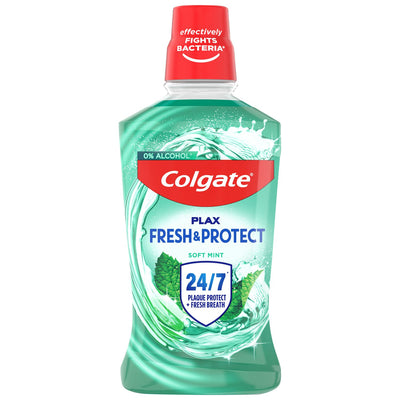 Colgate - PLAX FRESH & PROTECT - Mouth Wash - SOFT MINT - ( 1X6 ) 250ml