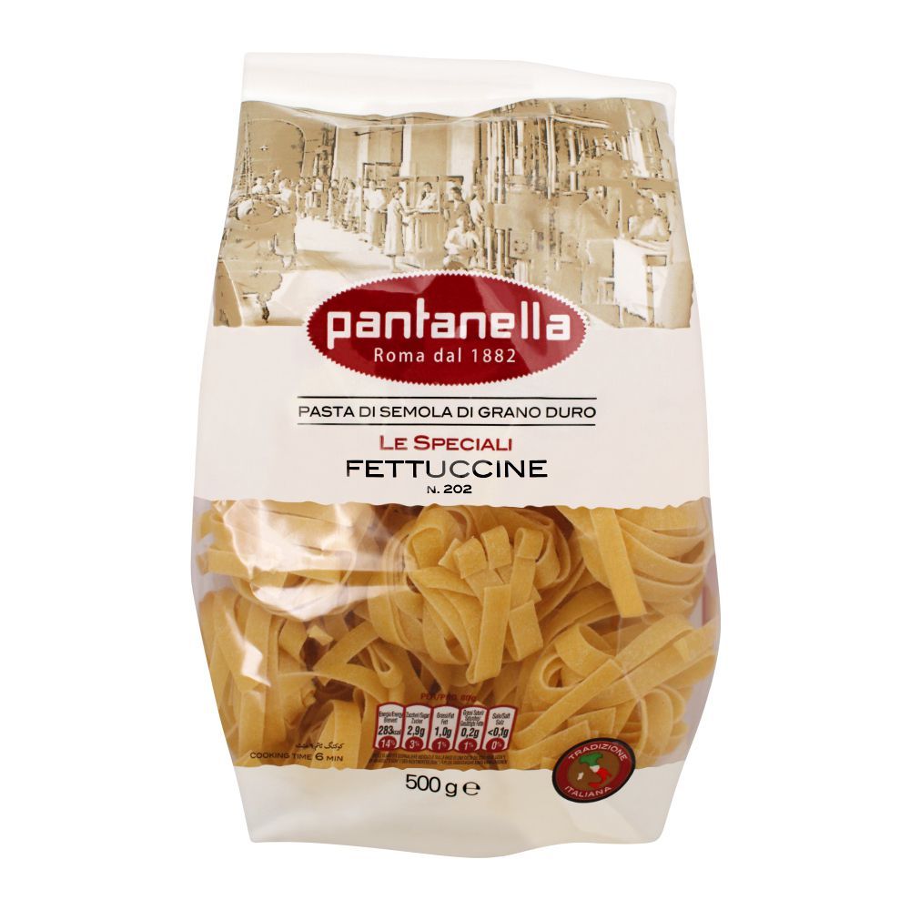 Pantanella - Fettuccine Pasta - Round Shape, No. 202 - 500g x12ct