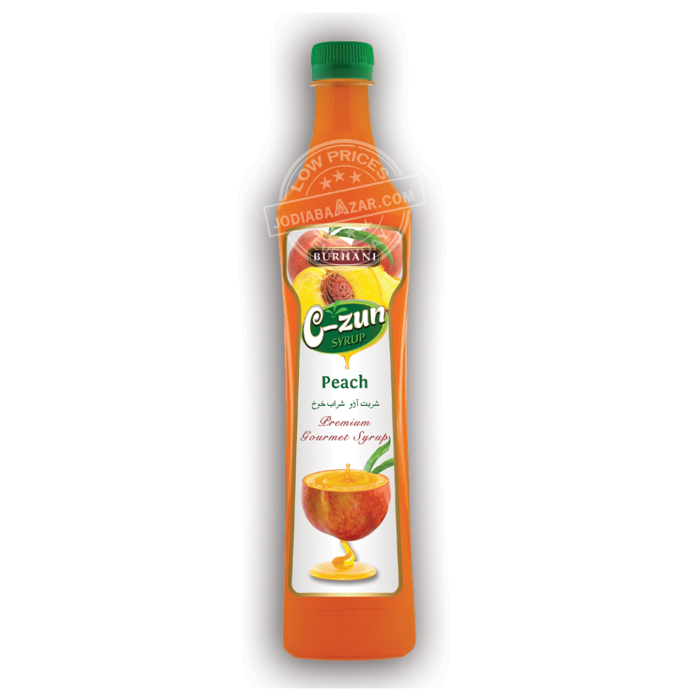 Burhani - Czun - Peach Flavor - 800ml - 1 ctn (12 Bottles)