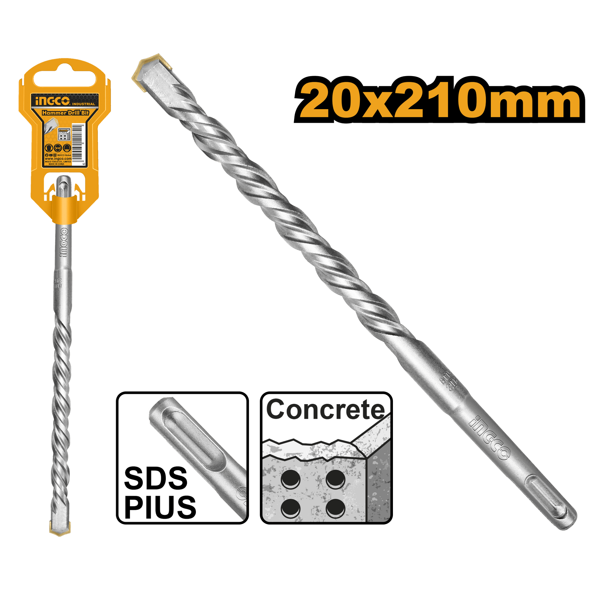 INGCO -  SDS plus hammer drill 20*210mm DBH1212001