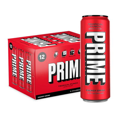 Prime Hydration - Energy Drink - Zero Sugar - Tropical Punch - 330 ML (12 Pack)