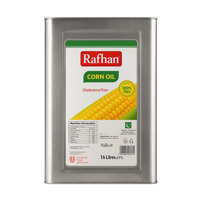 Rafhan - 100% Pure Corn Oil - Cooking Oil - 16 Litres Tin