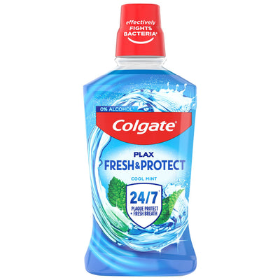 Colgate - PLAX FRESH & PROTECT - Mouth Wash - COOL MINT - ( 1X12 ) 250ml