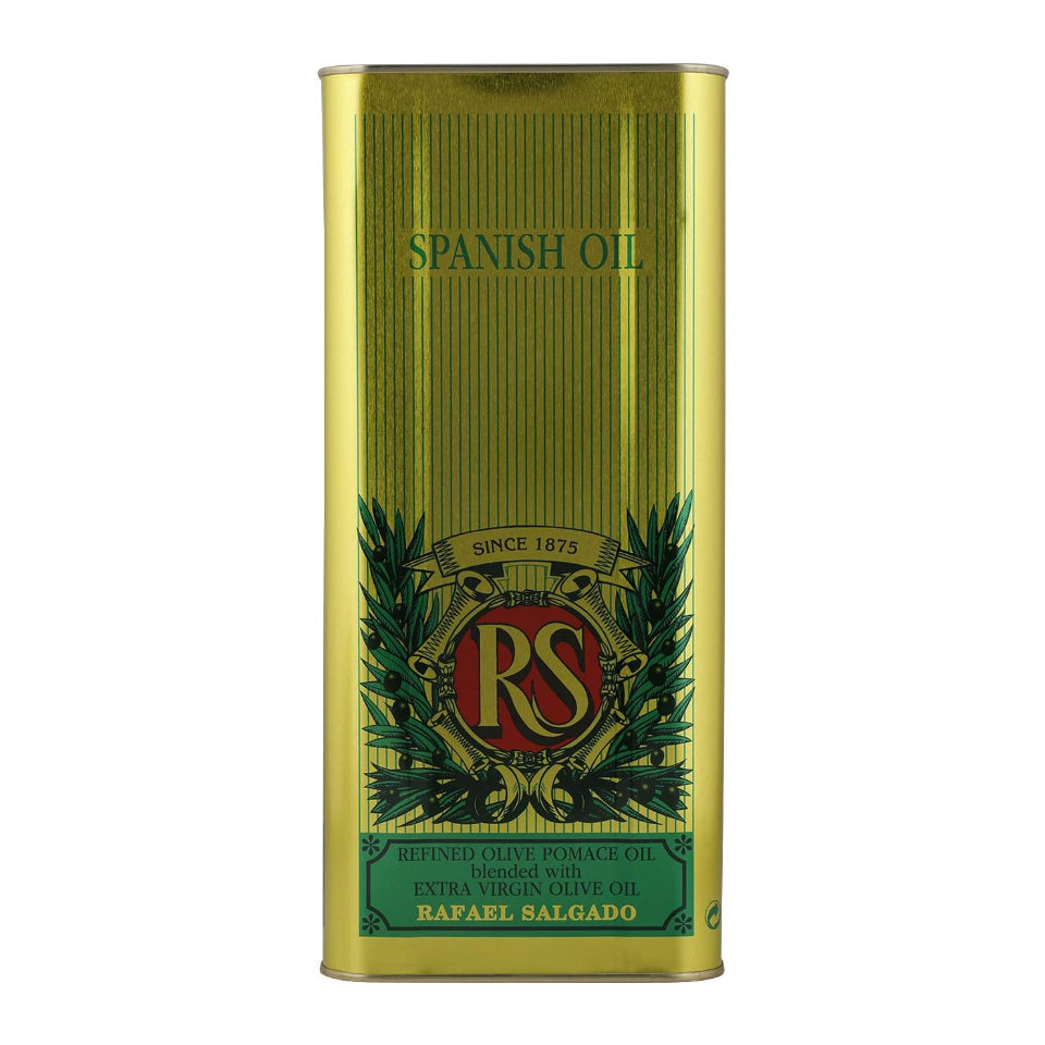 Rafael Salgado (RS) - Olive Oil - Refined Pomace Oil Blended With Extra Virgin Olive Oil - 4 Litre - Tin Pack