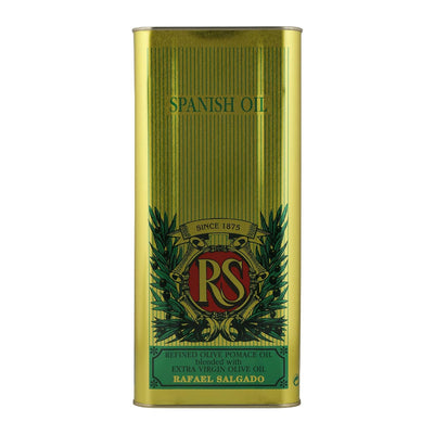 Rafael Salgado (RS) - Olive Oil - Refined Pomace Oil Blended With Extra Virgin Olive Oil - 4 Litre - Tin Pack