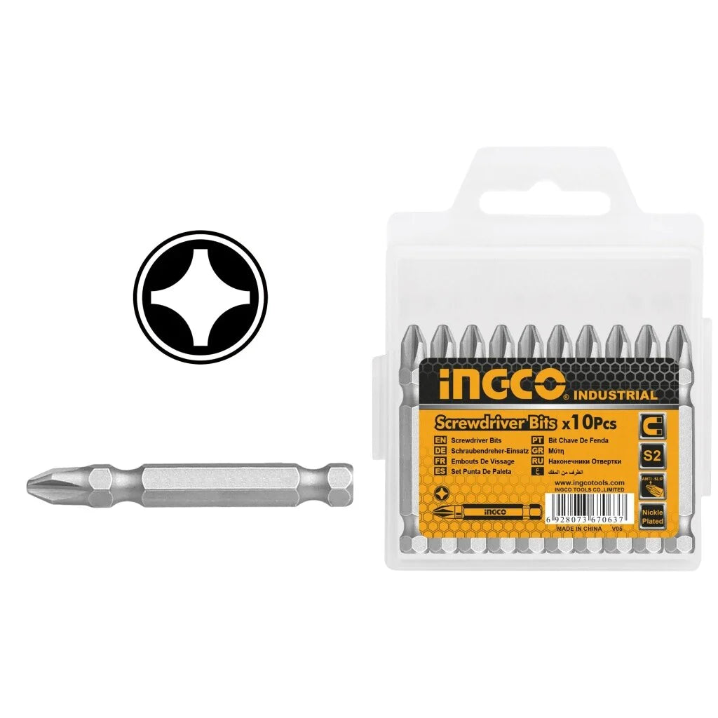 INGCO -  Screwdriver bits ph2, 50mm, 10pcs SDB11PH223