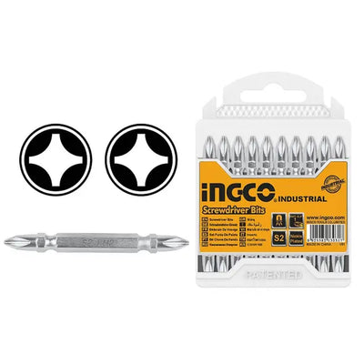 INGCO -  Screwdriver bits PH2+PH2 65MM 10 PCS SET SDB21PH233