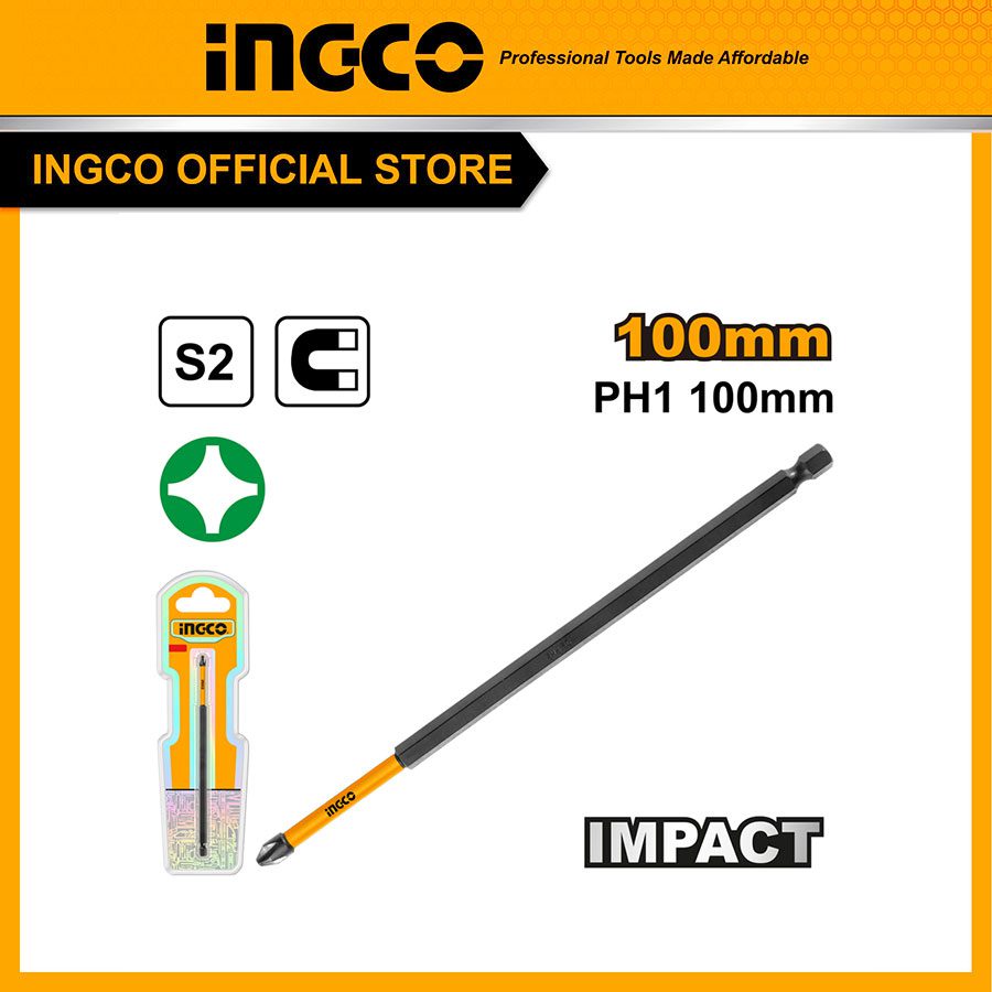 INGCO -  Impact screwdriver bit 100mm SDBIM71PH1100