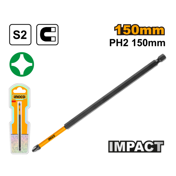 INGCO -  Impact screwdriver bit PH2 150MM SDBIM71PH2150