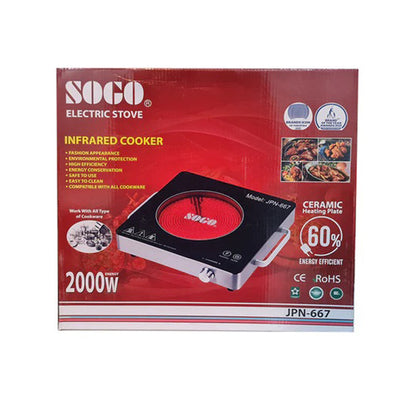 SOGO JPN-667 - Infrared Cooker - 2000W - No Warranty