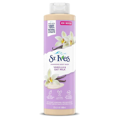 ST. Ives - Vanilla &amp; Oat Milk Made - Pampering Cleanser - Shower Body Wash - 650 ml / 22 Fl. Oz
