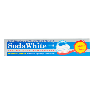 SodaWhite - Baking Soda Toothpaste - Giant Pack (135g) - Cavity Protection & Fresh Breath - Pack of 12