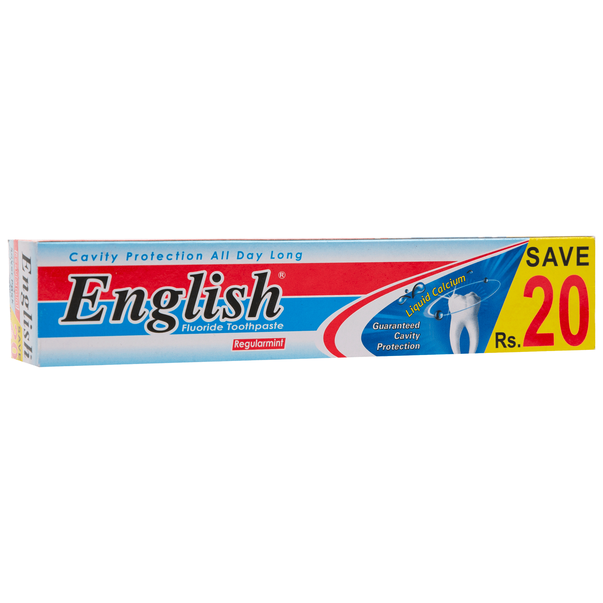 English Regularmint Toothpaste - Saver Cavity Protection & Fresh Breath - Pack of 12 | Jodiabaazar.com