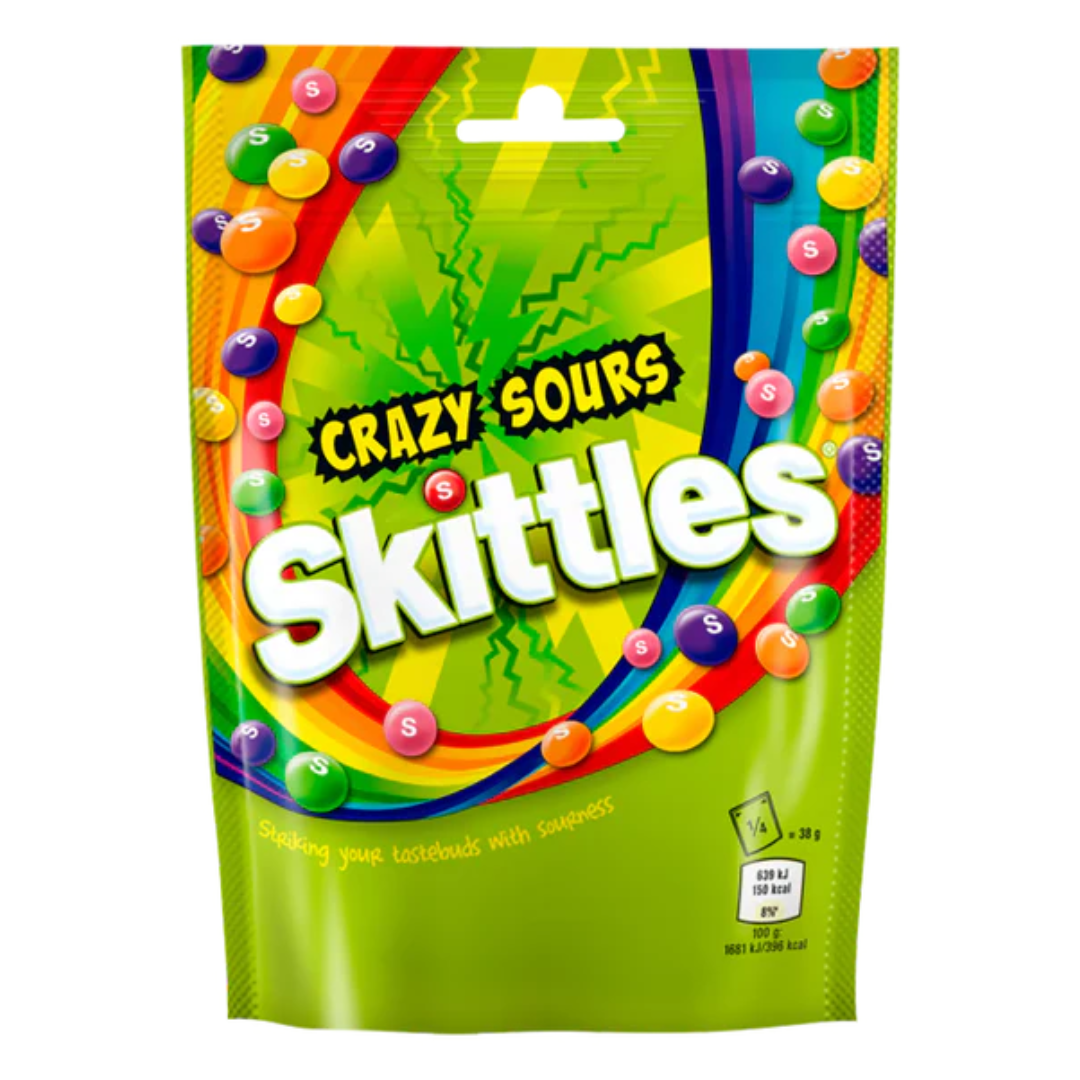Skittles - Crazy Sours - Chewing Candy - Pouch - 136g