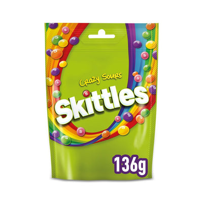 Skittles - Crazy Sours - Chewing Candy - Pouch - 136g