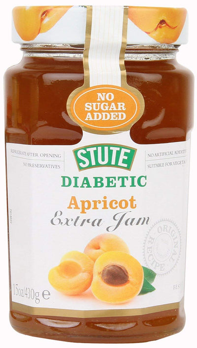 Stute - No Sugar Added - Apricot Extra Jam - Bottle - 430 Gram