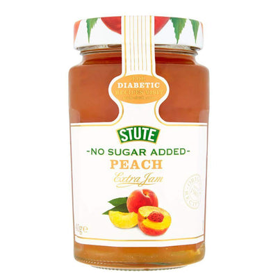 Stute - No Sugar Added - Peach Extra Jam - Bottle - 430 Gram