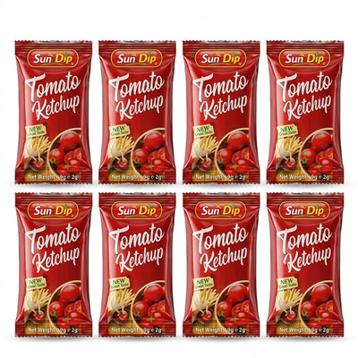 Sundip Tomato Ketchup Sauce Sachets Pack (100 Sachets*12)