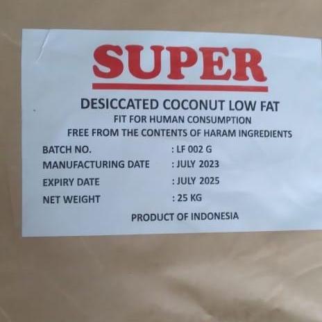 Super - Indonesia - Dried Coconut - Desiccated Coconut (Khopra) Low Fat - 25 KG - کھوپرا