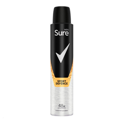Men SURE - SPORT DEFENCE - Deodorant Body Spray for Men - ( 1X6 ) 200ml
