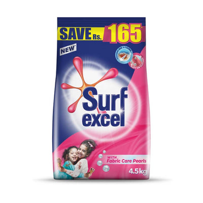Surf Excel - Laundry Detergent -4500g (4.5KG) - With Fabric Care Pearls