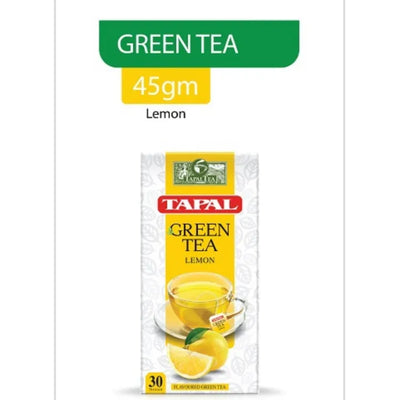 TAPAL - Green Tea Bags - Lemon - 30 BAGS 45 GM