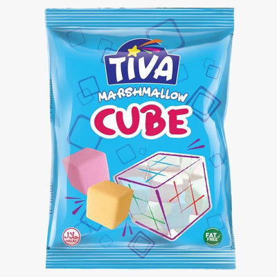 TIVA - Cube Marshmallow - 140g - 24-Pack Carton