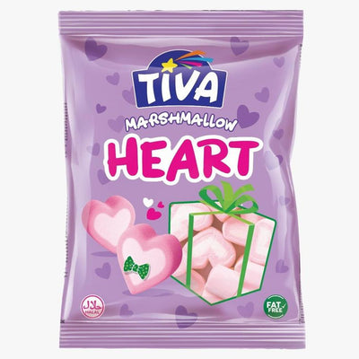 TIVA - Heart Marshmallow - 140g - 24-Pack Carton