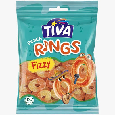 TIVA - Peach Rings Jelly - 80g - 72-Pack Carton