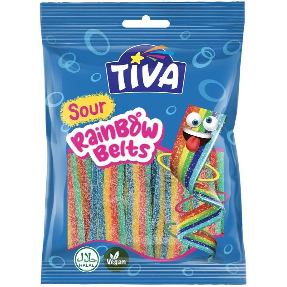 TIVA - Rainbow Belts - 80g - 72-Pack Carton