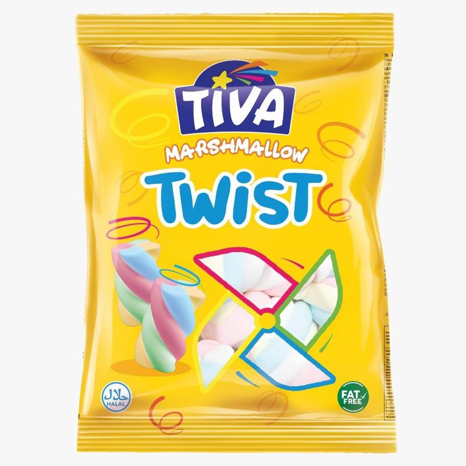 TIVA - Twist Marshmallow - 140g - 24-Pack Carton