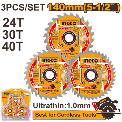 INGCO -  Ultra-thin TCT saw blade set  TSB4003